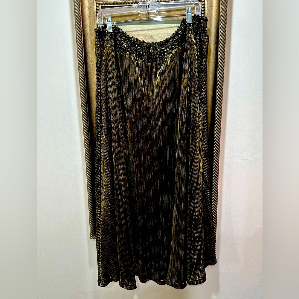 Cato Black and Gold Maxi Skirt